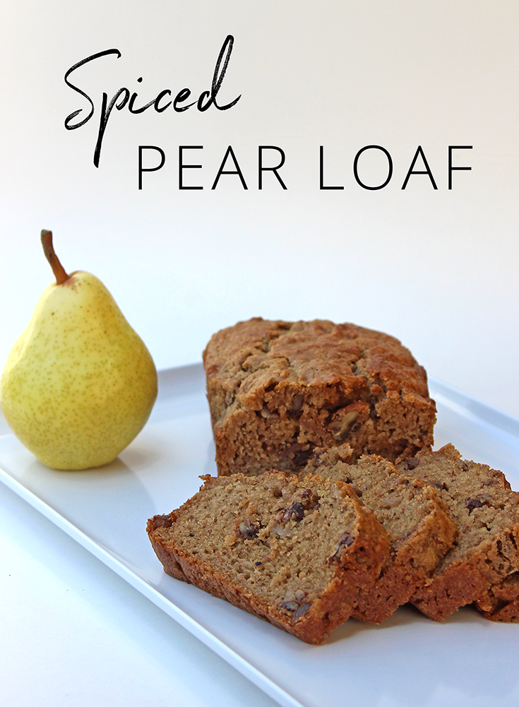 Spiced Pear Loaf Made with Lantic Rogers Sugar + Stevia Blend Pinnable Image | YMCRecipes | YMCSweetStuff | YMCShopping | YummyMummyClub.ca