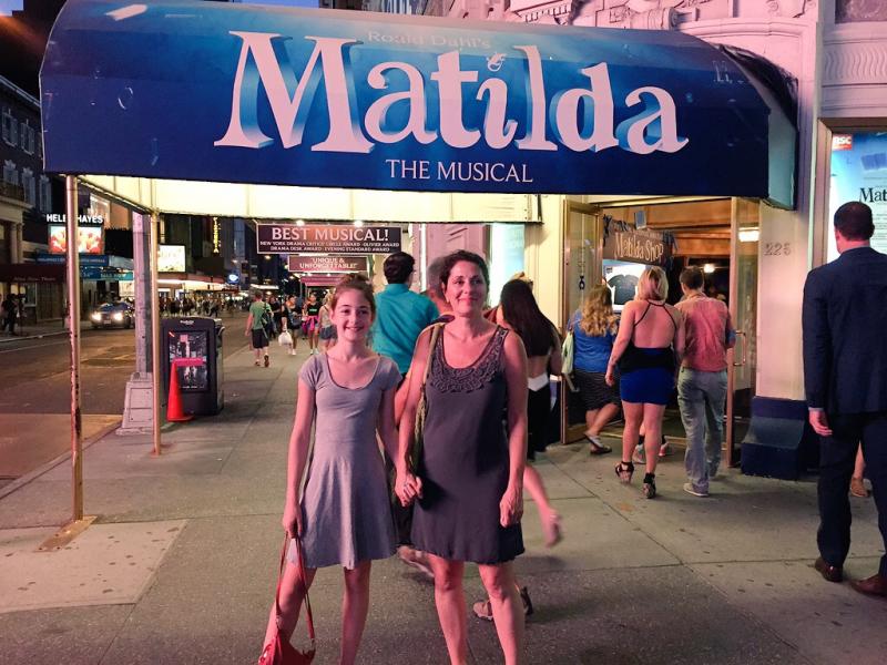 Seeing Matilda on Broadway in NYC