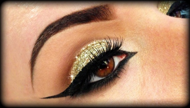 How to use glitter eye shadow 
