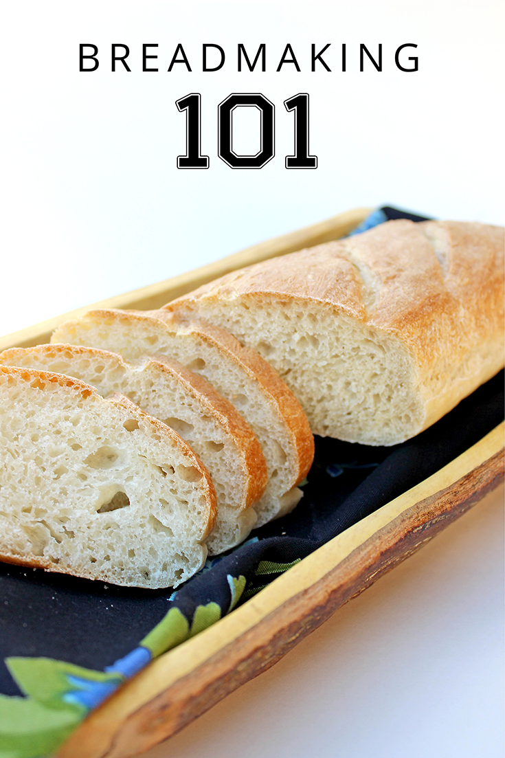 This homemade baguette recipe is a great kitchen project for little ones. Have playtime while they wait between stages. You can shape it into freeform skinny loaves or fashion a tinfoil ‘trough’ to hold the dough into a traditional baguette shape for its final rise and baking. | YMC