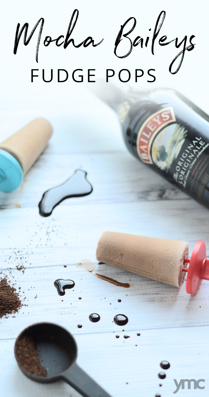 Adults need cool summer treats too! Try these luscious Mocha Baileys Fudgesicles, made with coffee, chocolate, and decadent, rich cream! | popsicles | alcoholic 