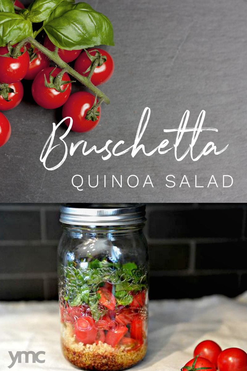 This bruschetta quinoa salad is so easy to make and it really incorporates the wonderful, fresh flavours of tomato and basil, with the added benefit of protein to keep you feeling full and satisfied all afternoon.