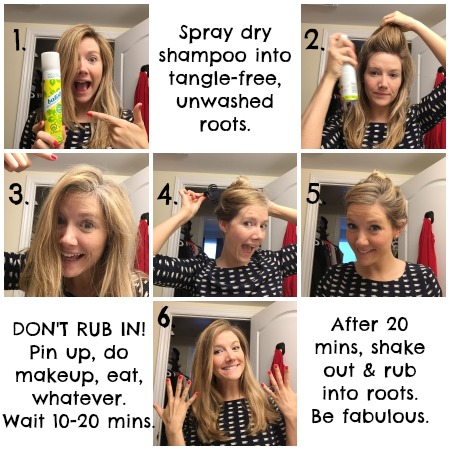 How to use dry shampoo on those days where you simply don't have time to wash and blow dry your hair. 
