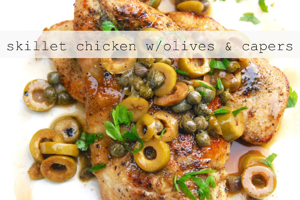 skillet chicken with olives
