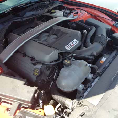 2015 Ford Mustang engine bay