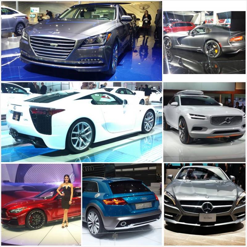 2014 NAIAS cars collage