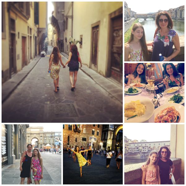 Erica Ehm and daughter in Florence