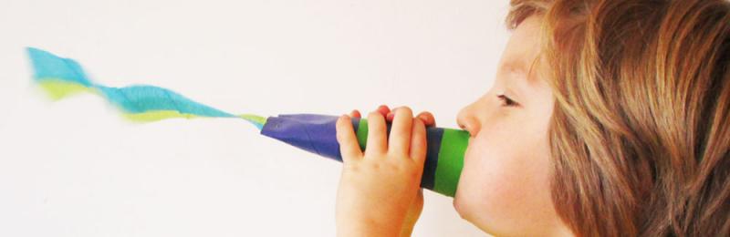 DIY New Year's Eve party blowers