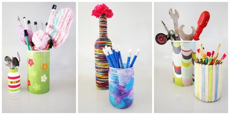 5 Cool Craft Containers Kids Can Make as Gifts - Kids can turn trash into treasures for teachers, grandparents, and friends with a little time and some love. | Upcycling | DIY | Kid-friendly | YummyMummyClub.ca