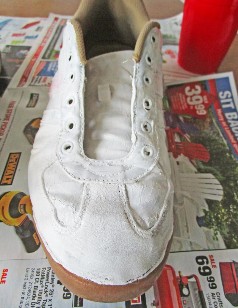 Give the shoes a base coat of paint.