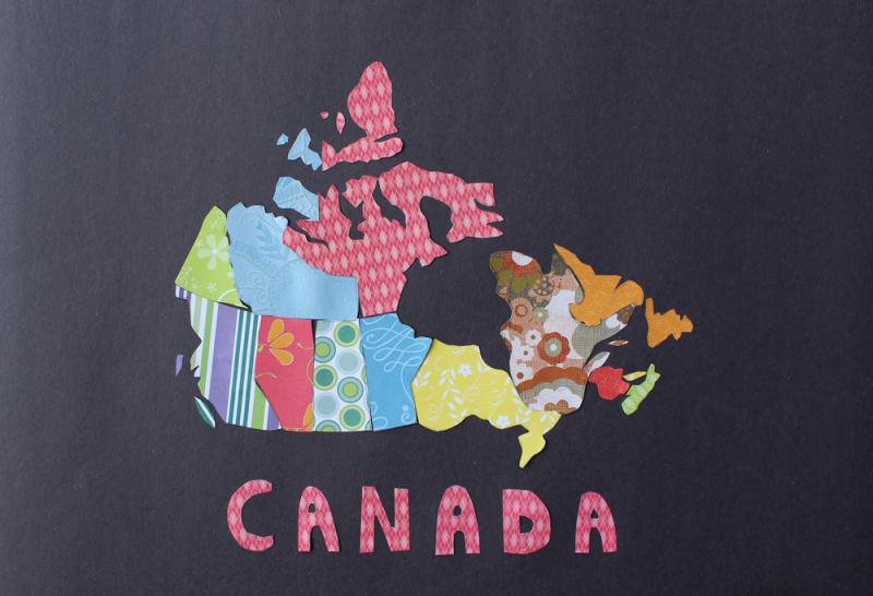 Patchwork Canada Map