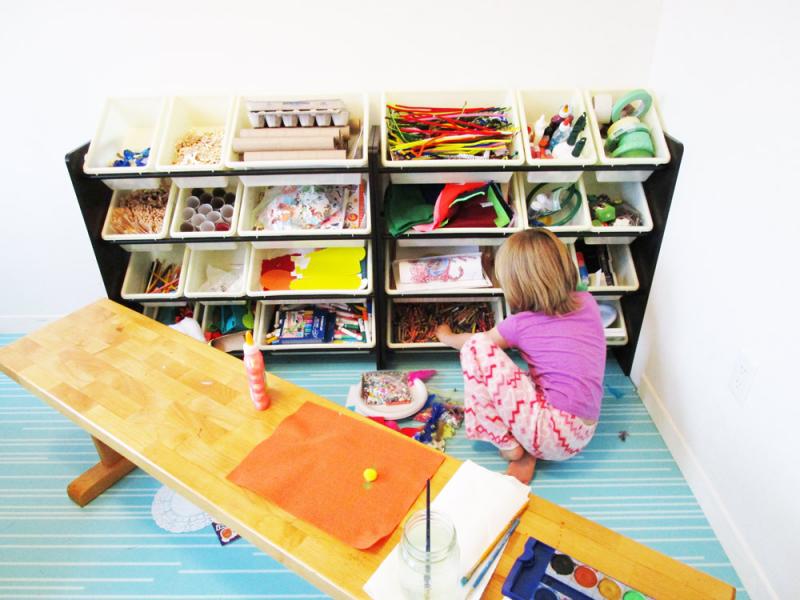 A place for everything and everything in its place. Craft room organization.