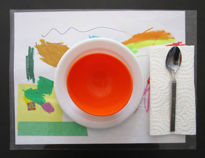 Turn your child's art into a placemat.