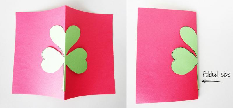 Use the cut-out shamrock as a template.