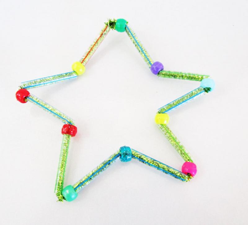 Bead and pipe cleaner star.