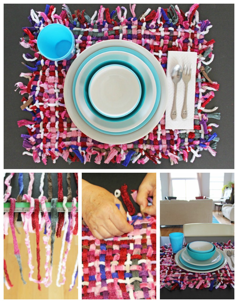 Make a woven placemat, without a loom.
