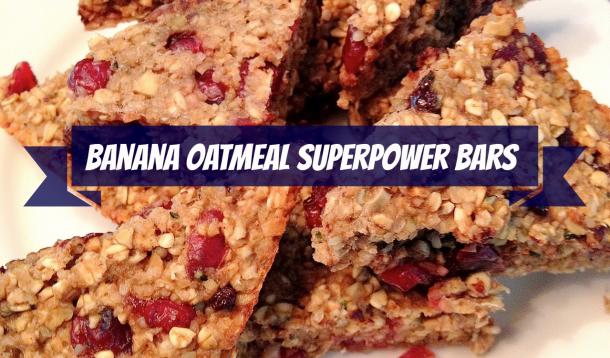 Allergen-free banana oatmeal superpower bars