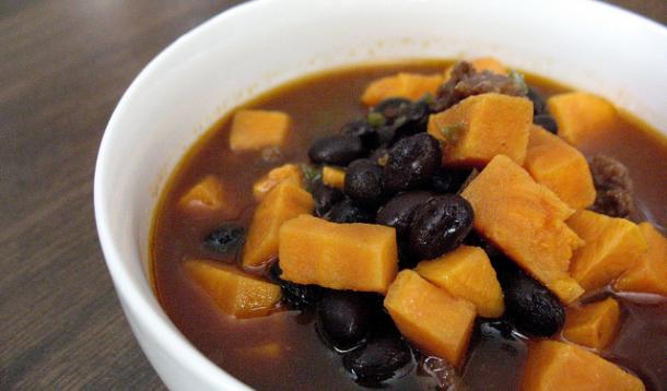 Sausage, Black Bean, and Sweet Potato Soup Recipe