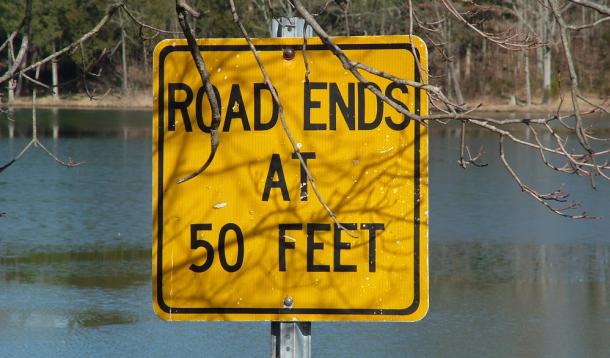 Road Ends at 50 Feet (picture)