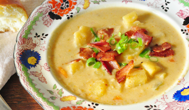 Potato, Cheddar and Guinness Soup