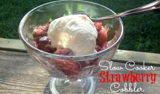 Slow Cooker Strawberry Cobbler Recipe