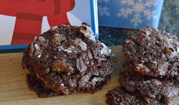 mint chocolate almond cookies