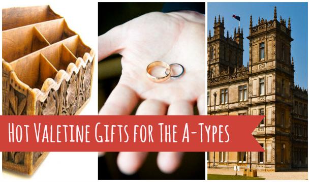 Organizer, rings, and mansion as Valentine gifts