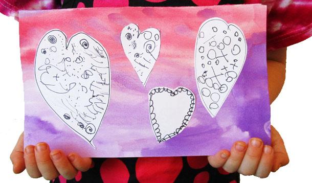 Doodle your way to a colourful work of Valentine's Day art