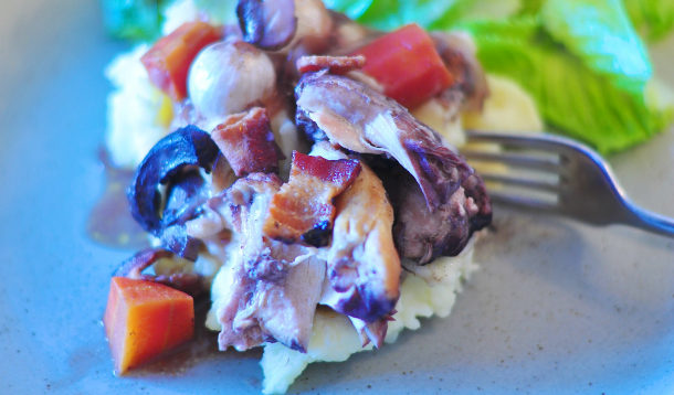 Slow cooker coq au vin