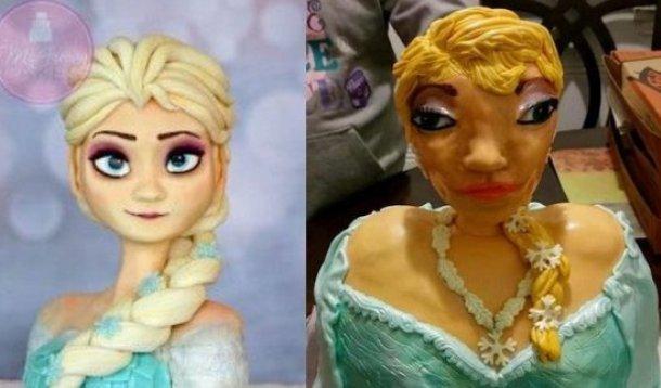 Elsa Cake Fail