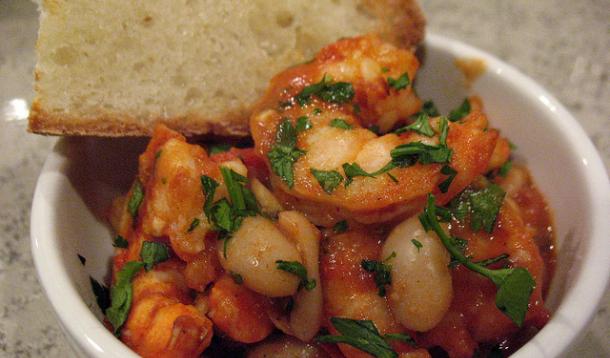 Smoked Paprika Garlic Shrimp and Beans Recipe