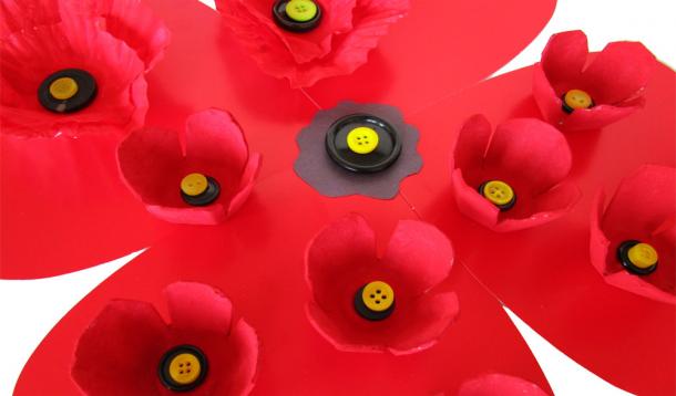 Make Poppies with your kids for Remembrance Day 