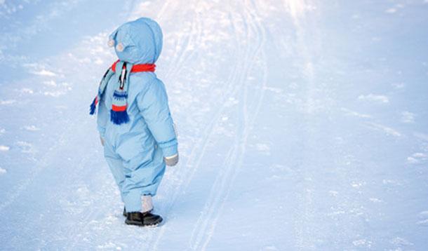kid in snow