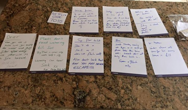 Mom leaves notes for 27 year-old son 