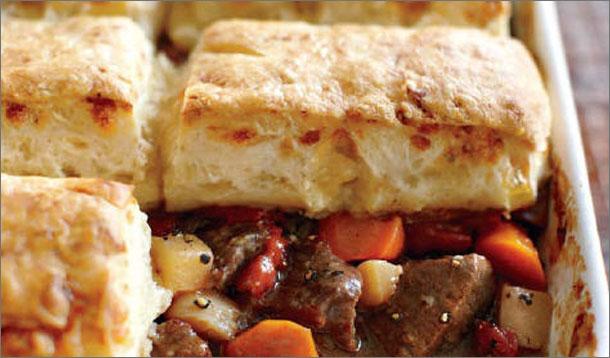 Beef Stew With Blue Cheese Biscuits Recipe