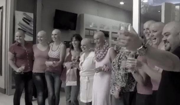 women supporting friend with cancer