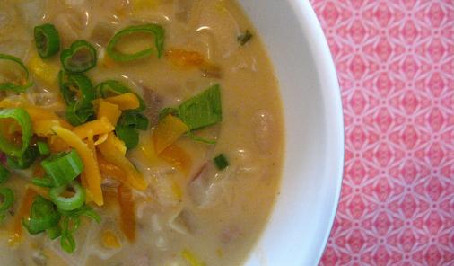 Chicken and Corn Cheddar Chowder Recipe