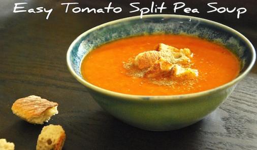 Easy Tomato Split Pea Soup