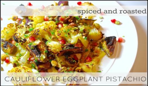 Roasted Cauliflower Eggplant Salad