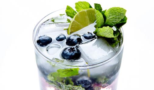 Mix up your mojito and add a dash of blueberry vodka for a summer drink that's refreshing and sweet. 