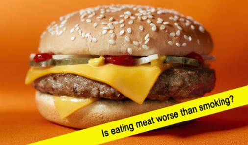is eating meat worse than smoking