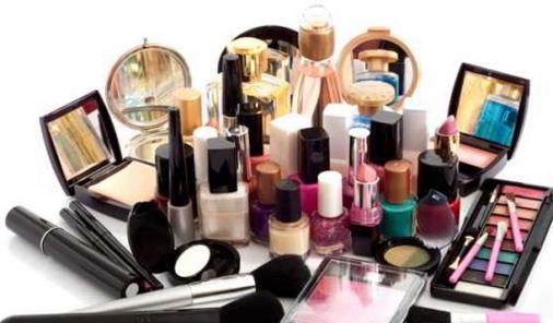 pile of cosmetics