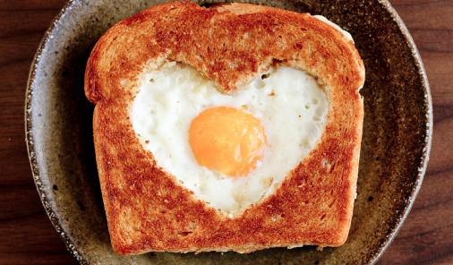 valentine's day egg in a basket