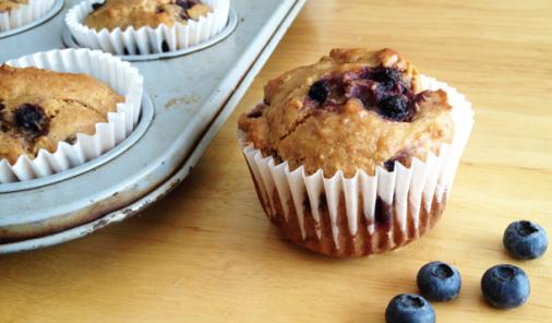 Vegan, Gluten-Free Blueberry-Coconut Muffins Recipe