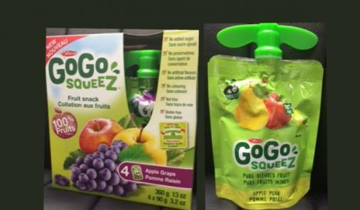 gogo squeez fruit pouch recall canada