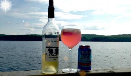 How to make a Pink Lady white wine spritzer