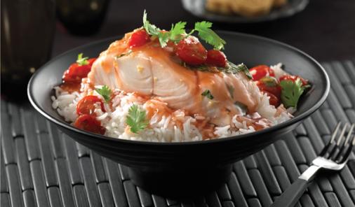 Steamed Cod With Gingered Tomatoes Recipe