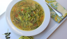 Chicken Soup with Zucchini Noodles is a great way to use your spiralizer, and it's a great way to cut out the starchy carbs for a healthy garden fresh twist on an old classic in less than 30 minutes. | Gluten free | YMC