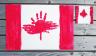 Kids can make Canada flags using their hand and finger prints