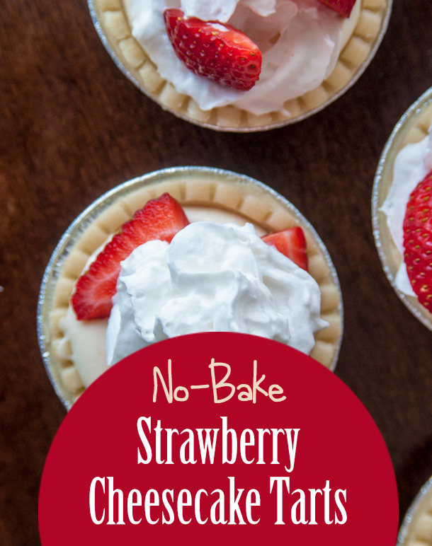These cool, creamy No-Bake Strawberry Cheesecake Tarts will have you out of the kitchen and enjoying the hot days of summer faster than you can say "Who wants to lick the beaters?" | YMCFood | YummyMummyClub.ca